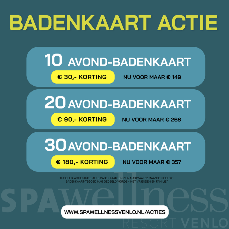10 avond-badenkaart ACTIE